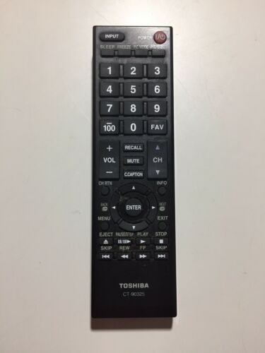Toshiba Replacement TV Remote Control Model Number CT 90325 LCD LED