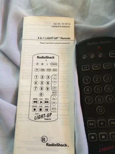 Radio Shack Light-Up Remote Control Cat No. 15-1911A