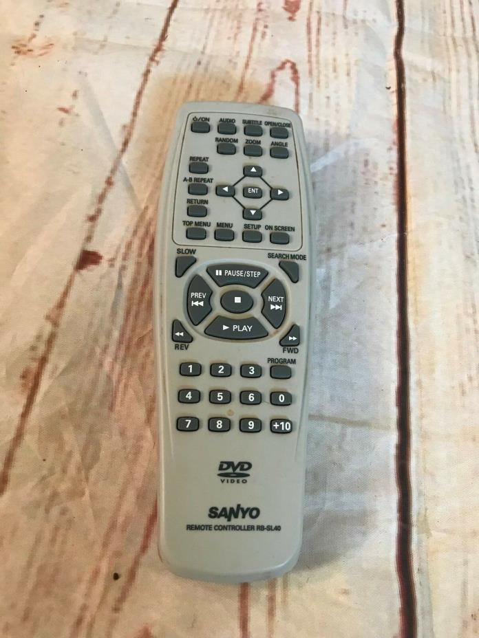 Sanyo RB-SL40 Original Tested DVD Player Remote Control For DWM-400 WORKS