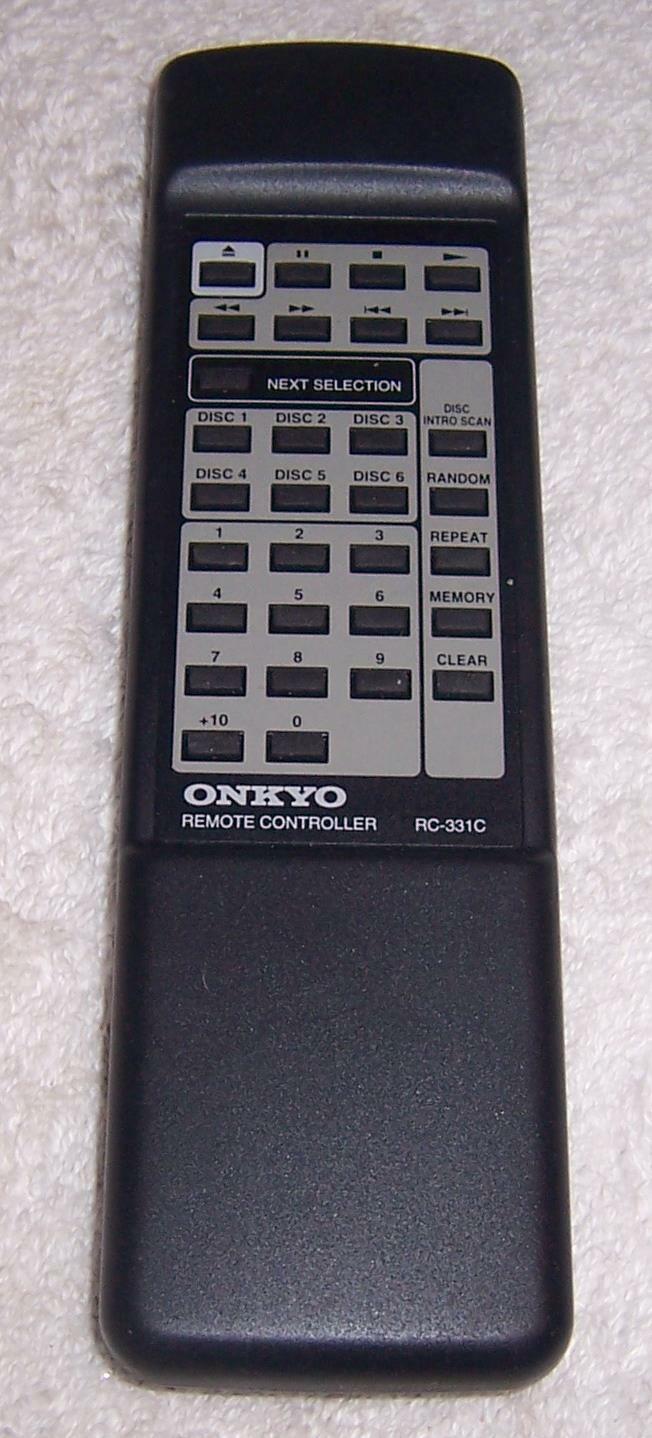 Onkyo RC-331C Remote Control 6 disc CD player DXC390 DCX340 DCX370 DCX380 DX130