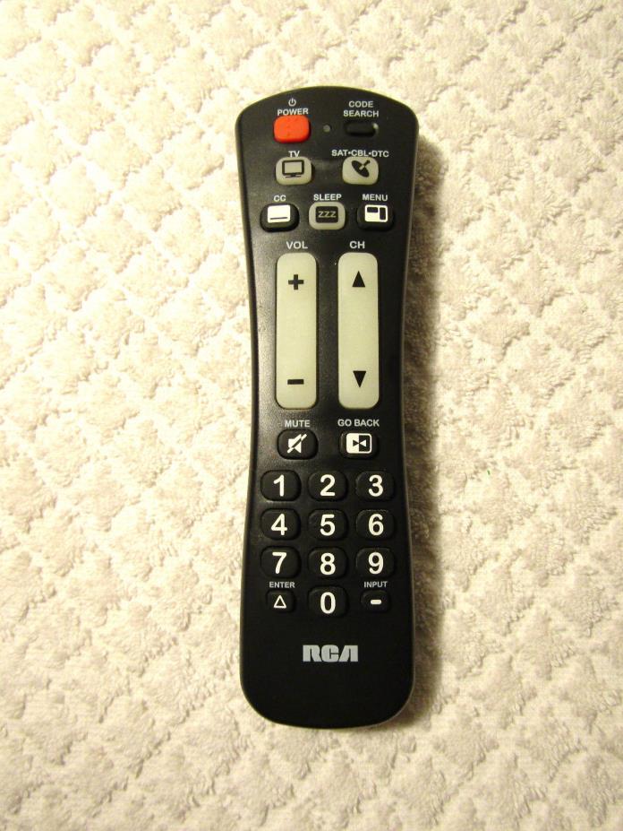 Replacement Remote Control RCA Blk  RCHo2B Tested & Working!
