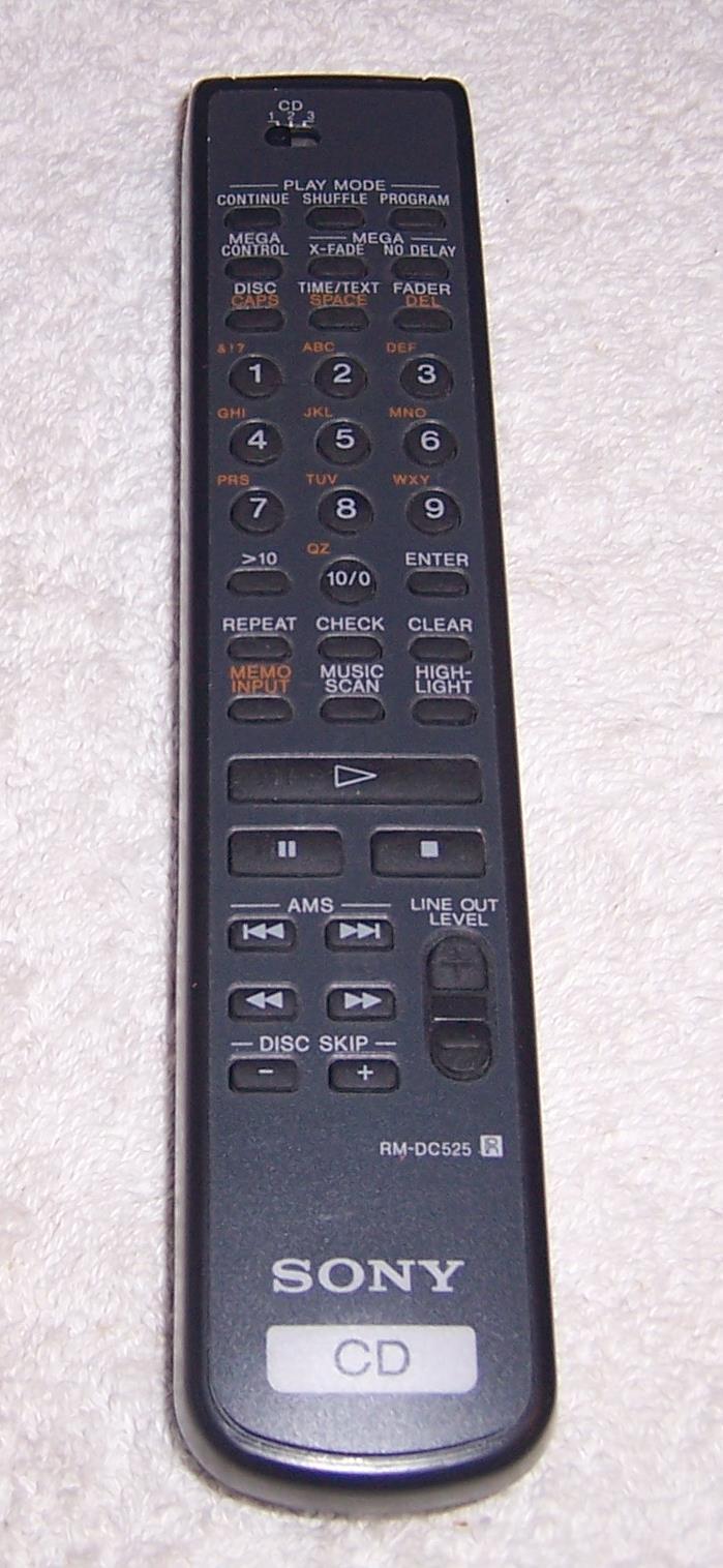 Sony RM-DC525 Remote Control CDP-CE525 CDP-CE535 5 Disc CD Carousel Player