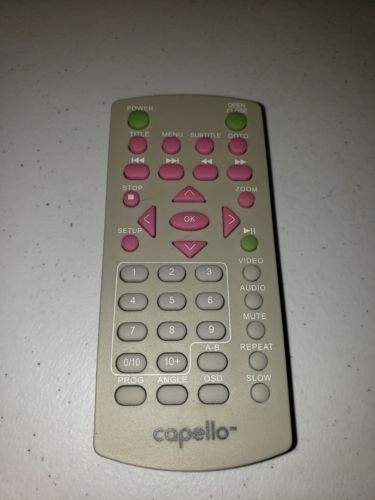 OEM Capello Remote for DVD Player CVD2216 CVD2216PNK Pink Green (#1249)