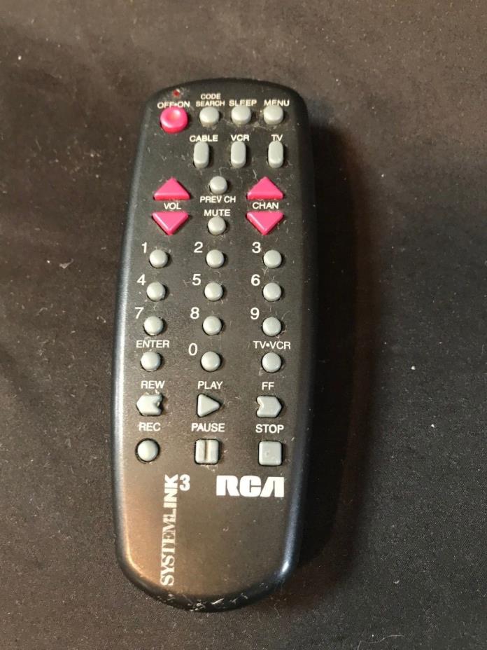 RCA SYSTEMLINK 3 TV VCR DVD DBS CABLE RCU403A REMOTE CONTROL (A001)