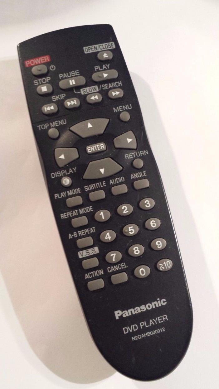 Original Panasonic N2QAHB000012 DVD Remote Control Tested Free Shipping!!