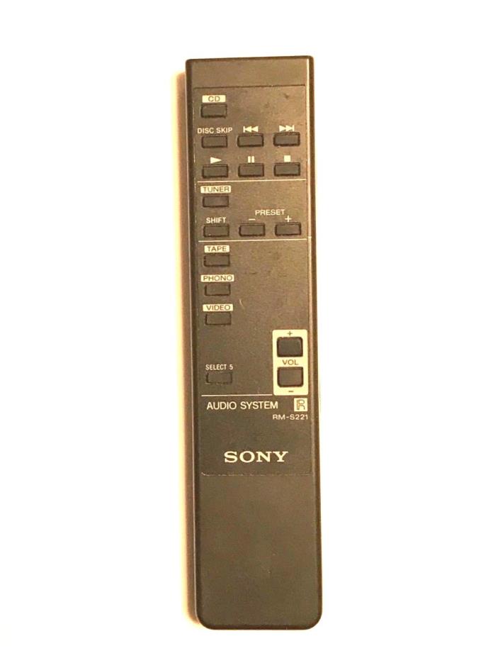 SONY RM S221 AUDIO REMOTE CONTROL HCD A295 HCD D150 HCD D250 HCD D550 HCD G1000