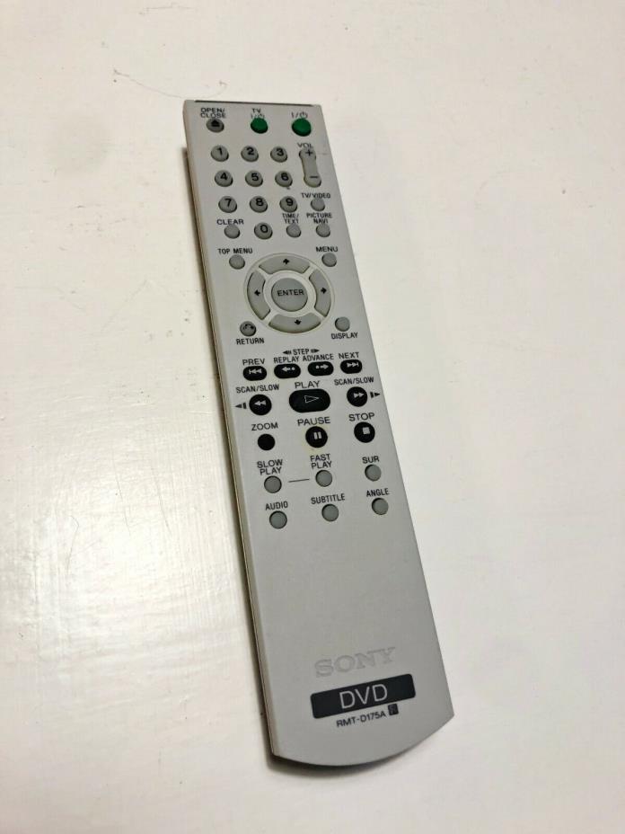 SONY RMT D175A Remote Control DVD CD DVP NS41P NS45P NS47P NS55P NS57P CX995V