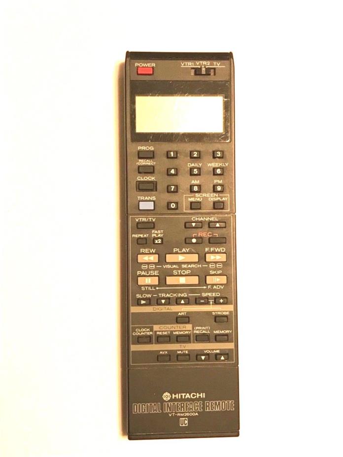 Hitachi Digital Interface Remote Control VT-RM2600A Tested