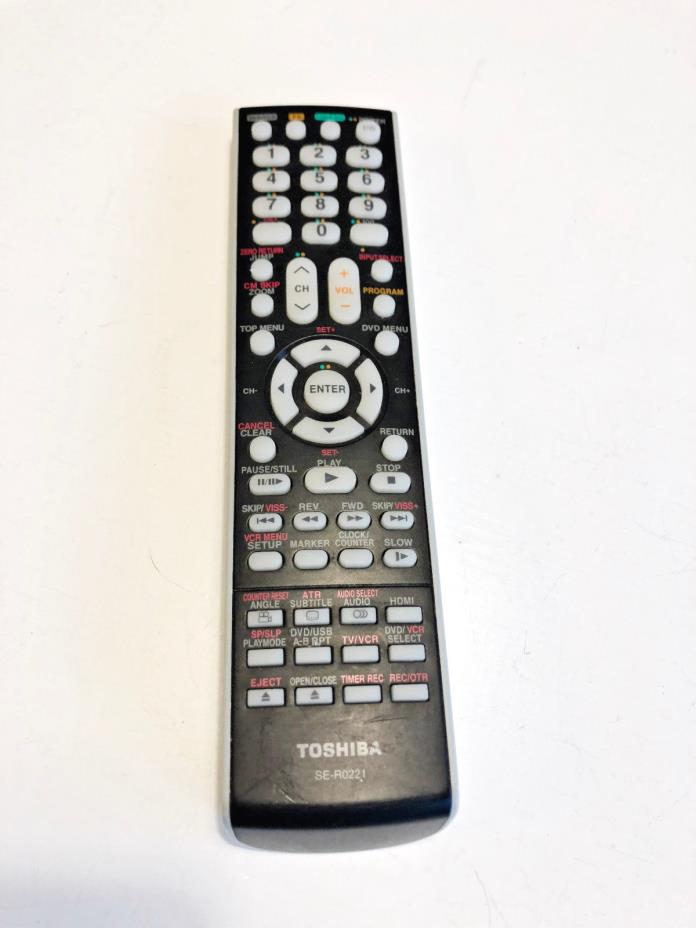 Toshiba SE-R0221 Remote, works with - SD-V594, SD-V594SU, XV-5817