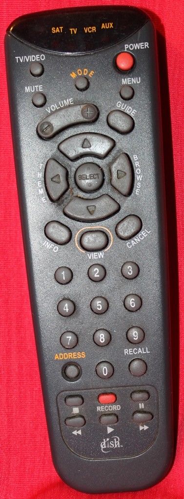 DISH NETWORK TV INFRARED REMOTE CONTROL 123470984-AF USED 97 M 28