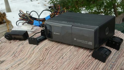 Vintage Sony CDX-434RF Compact Disc Changer System w/ 10 CD Cartridge & Remote