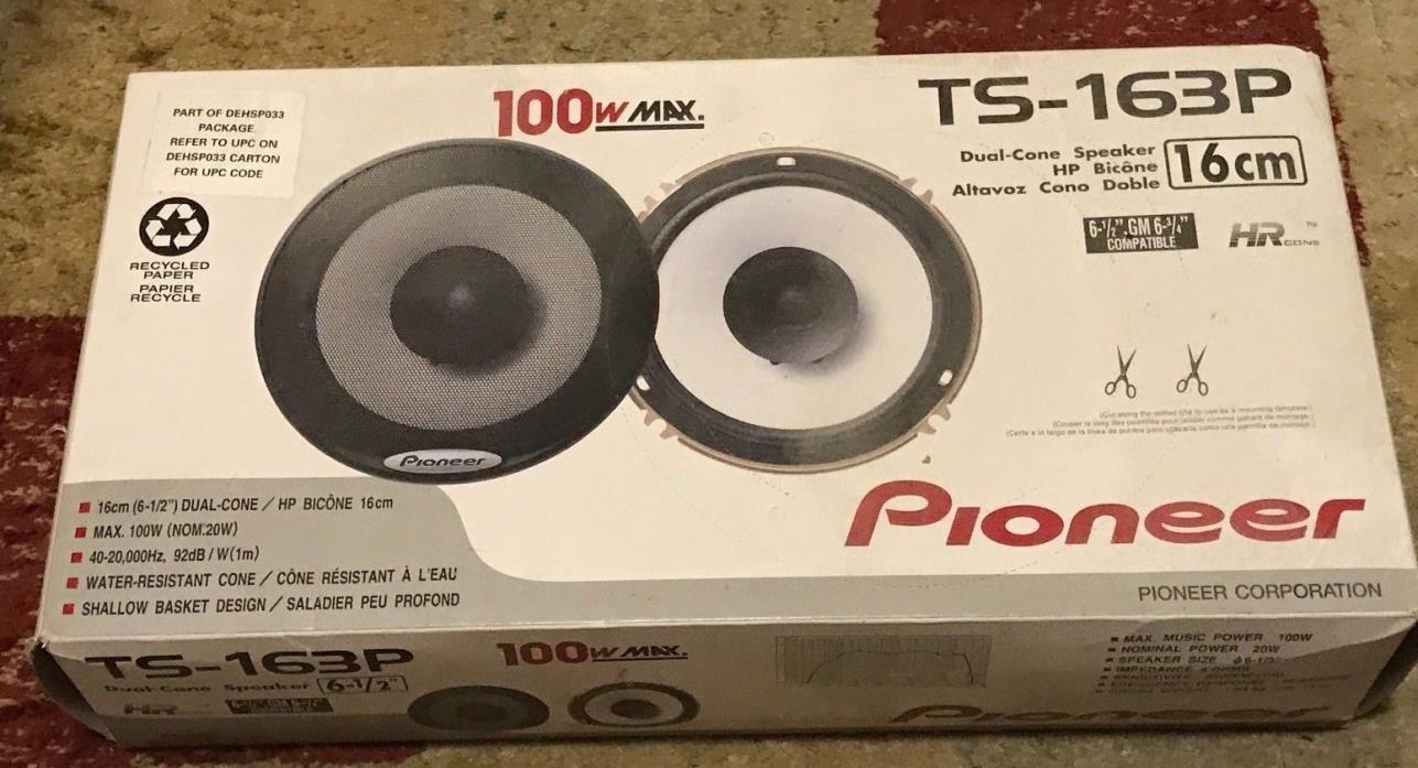 Pioneer 100w Dual Cone Flush Mount Car Speaker, 6 1/2