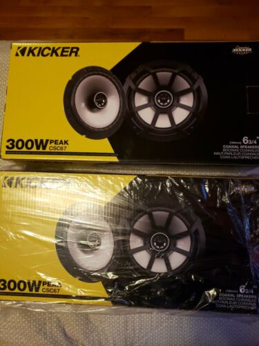 Kicker 43CSC674 CSC67 6.75-Inch Coaxial Speakers, 4-Ohm. 2 boxes of 2