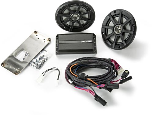 KICKER FRONT SPEAKER/AMP AUDIO KIT 14-UP FLHT MODELS FHDESU14