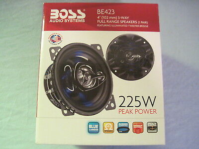 BOSS Audio BE423 225 Watt (1 Pair), 4 Inch, Full Range, 3 Way Car Speakers