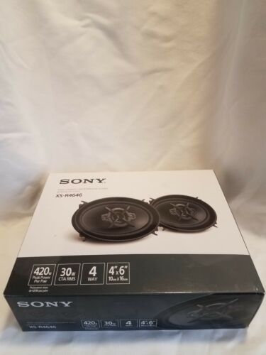 New Sony XS-R4646 4-Way Speakers (1 pair), 4x6 inch.