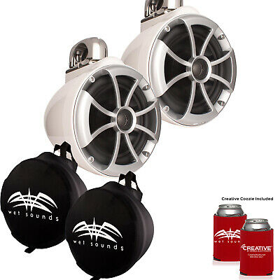 Wet Sounds ICON8-WFC ICON Series Fixed Clamp Wake Tower Speakers w/Suitz8 Covers