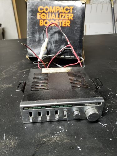 Vintage Sparkomatic Graphic Equilizer Booster GE-50 Silver Car 12V