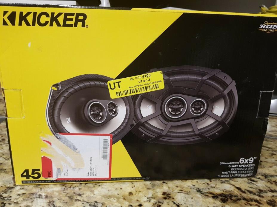 KICKER Pair Car Audio Speakers 3 WAY 43CSC6934 6