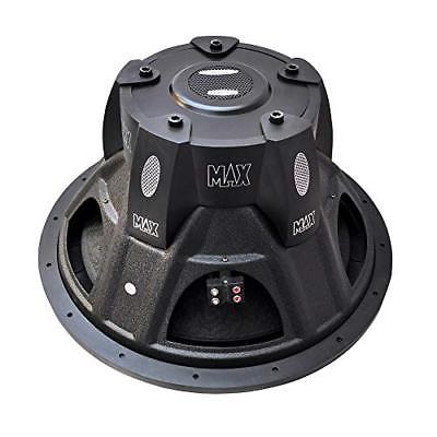 Lanzar 15in Car Subwoofer Speaker - Black Non-Pressed Paper Cone, Stamped Steel