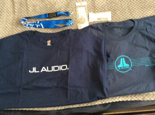 JL AUDIO T-SHIRT LOT W / 3 BONUS KEYCHAINS ... NEW ...