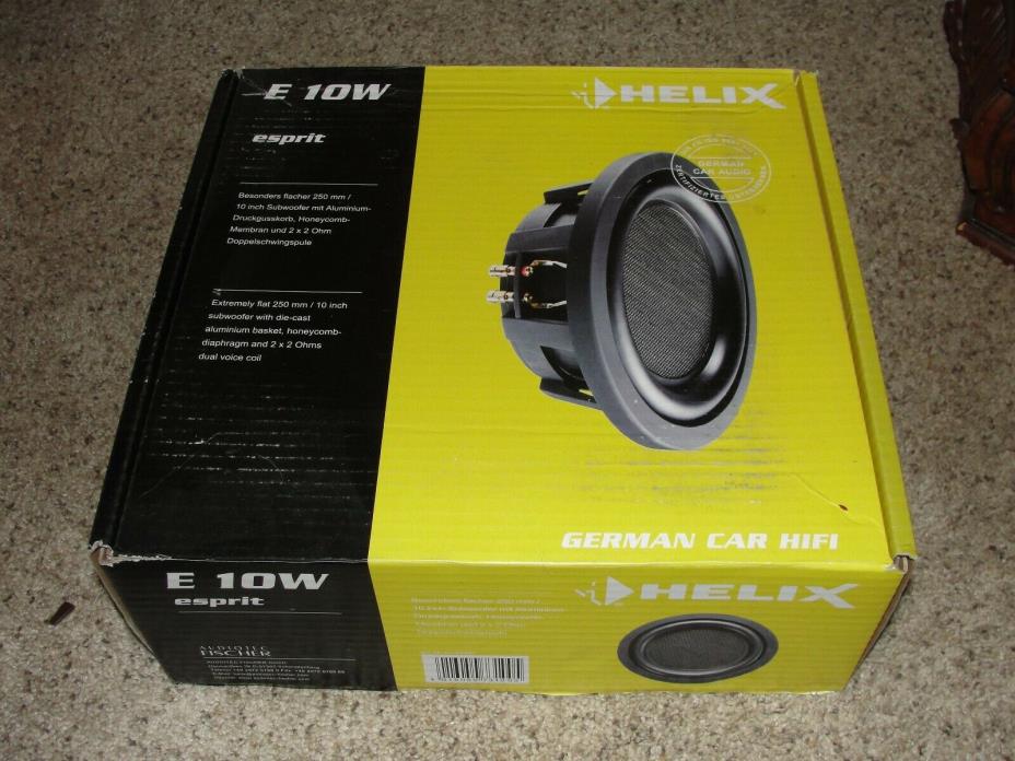 Helix E 10W Shallow mount subwoofer, Dual 2-ohm, NEW! Never Installed!!!