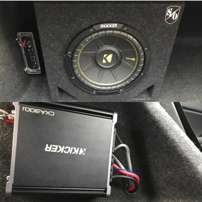 KICKER 10 INCH SUBWOOFER PORTED ENCLOSURE AND KICKER AMP
