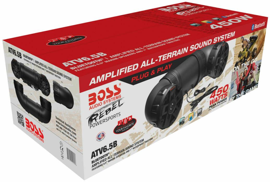 BOSS Audio ATV6.5B Powersports Plug & Play Sound System w 450 Watt (wp1)