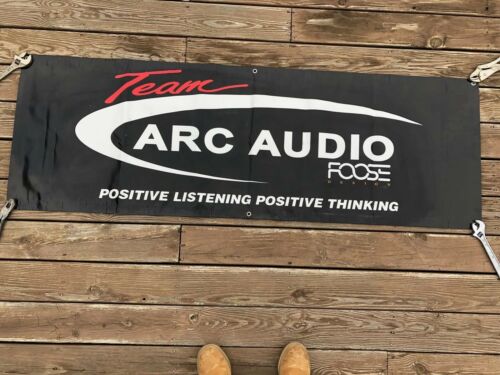 Team ARC Car Audio Wall Banner 6’x2’ Sign Rare Lightly Used By FOOSE DESIGNS