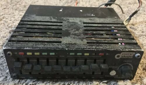 Vintage Sound Creation  Car Audio Stereo GRAPHIC EQUALIZER, Booster, Untested