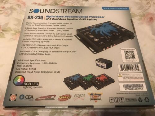 NEW SOUNDSTREAM BX-23Q CAR BASS RECONSTRUCTION PROCESSOR WITH 3 BAND EQ & LED