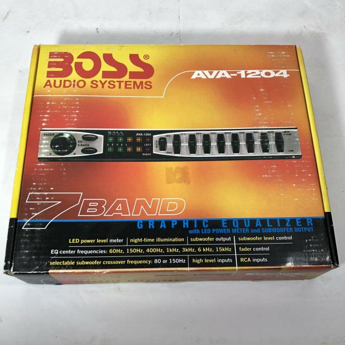 Boss Audio System AVA1204 7-Band Graphic Equalizer w/ Subwoofer Output