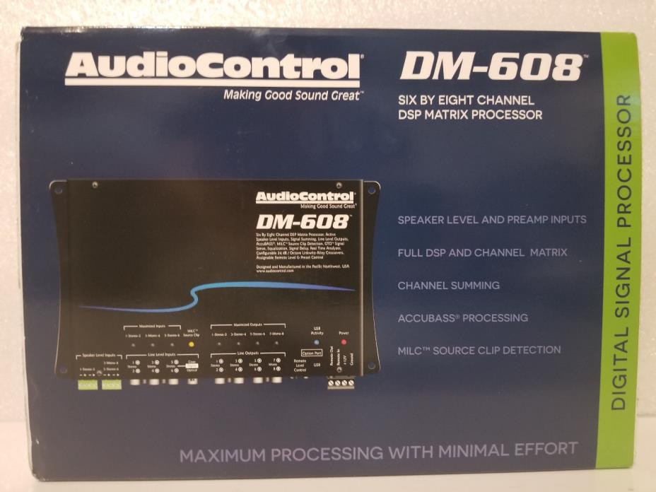 AUDIOCONTROL DM-608 6 IN  8 OUT  CH. DSP MATRIX PROCESSOR FREE SAME DAY SHIPPING