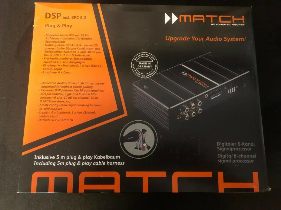 NEW Match DSP by Audiotec Fischer. 6-channel DSP,