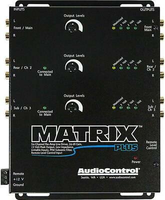 AudioControl Matrix Plus Black Six Channel Line Driver with Remote Level Control