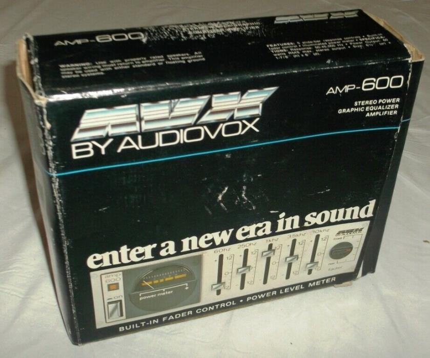 Vintage MVX Audiovox AMP-600C Graphic Equalizer / Amp/ Fader NIB