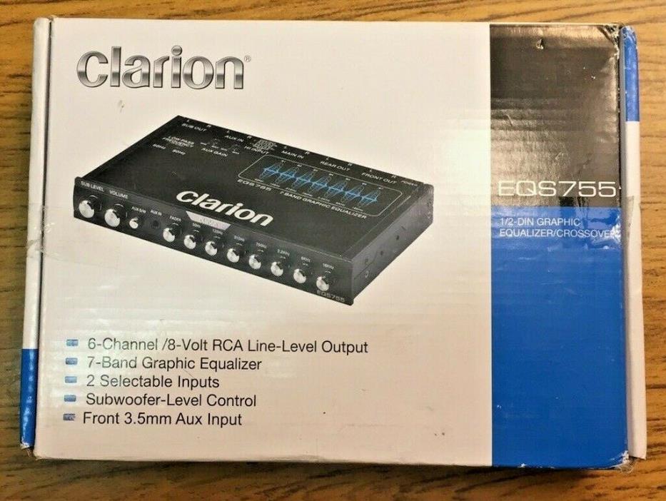 Clarion EQS755 1/2-Din Graphic Equalizer/Crossover