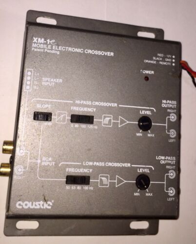 Coustic XM-1e  Mobile Electronic Crossover (Vintage Crossover)untested/for Parts