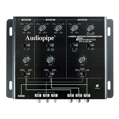 Crossover Equalizer Audiopipe 3 Way with Bandpass Filter & sub level control