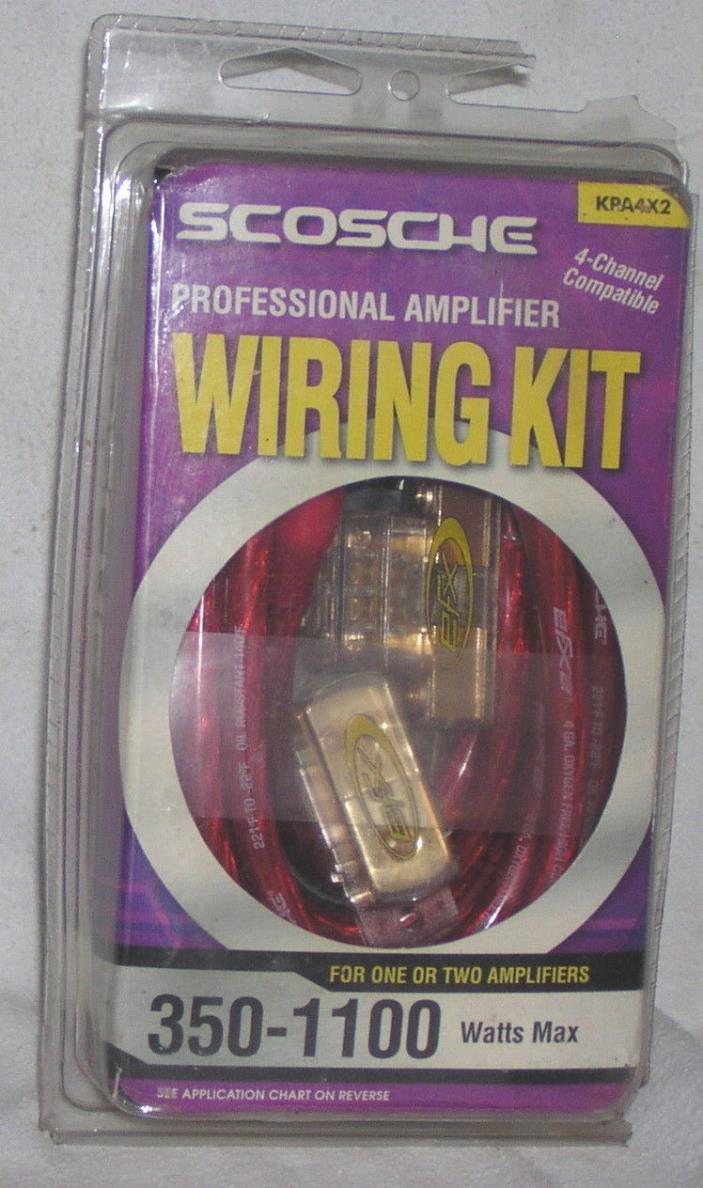 Scosche 1000 Watt Amp Wiring Kit KPA4X2  2 Channel Amplifier Car Audio Wiring