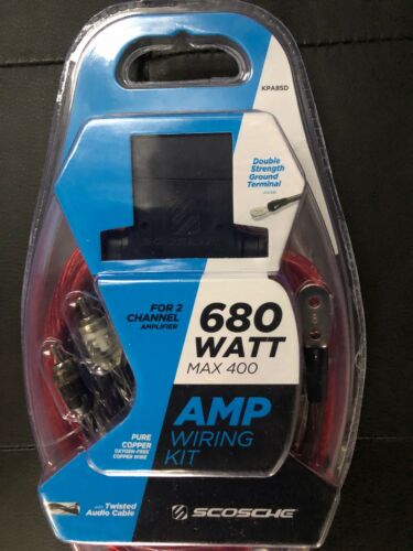 Scosche KPA8SD 680 Watt Amp Wiring Kit W/ Twisted Audio Cable