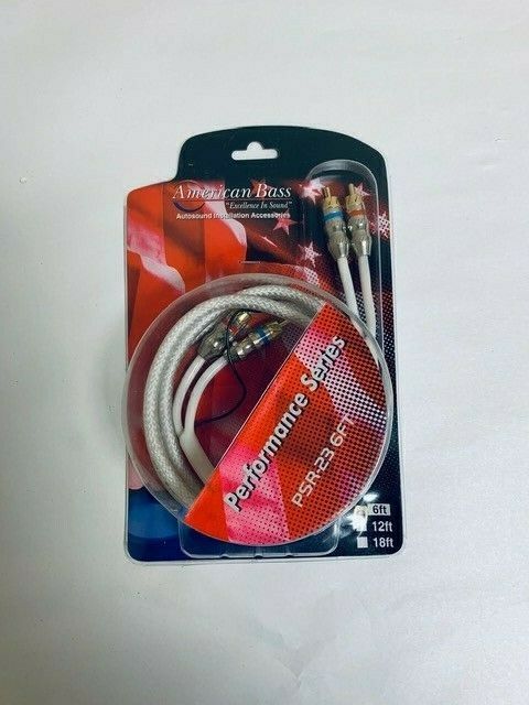 American Bass 6ft RCA cable white