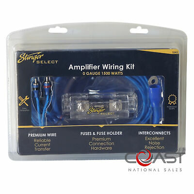 Stinger SSK0 SQK0 Car Audio 1500 Watt 1/0GA Ultra Flexible Amp Wire Install Kit