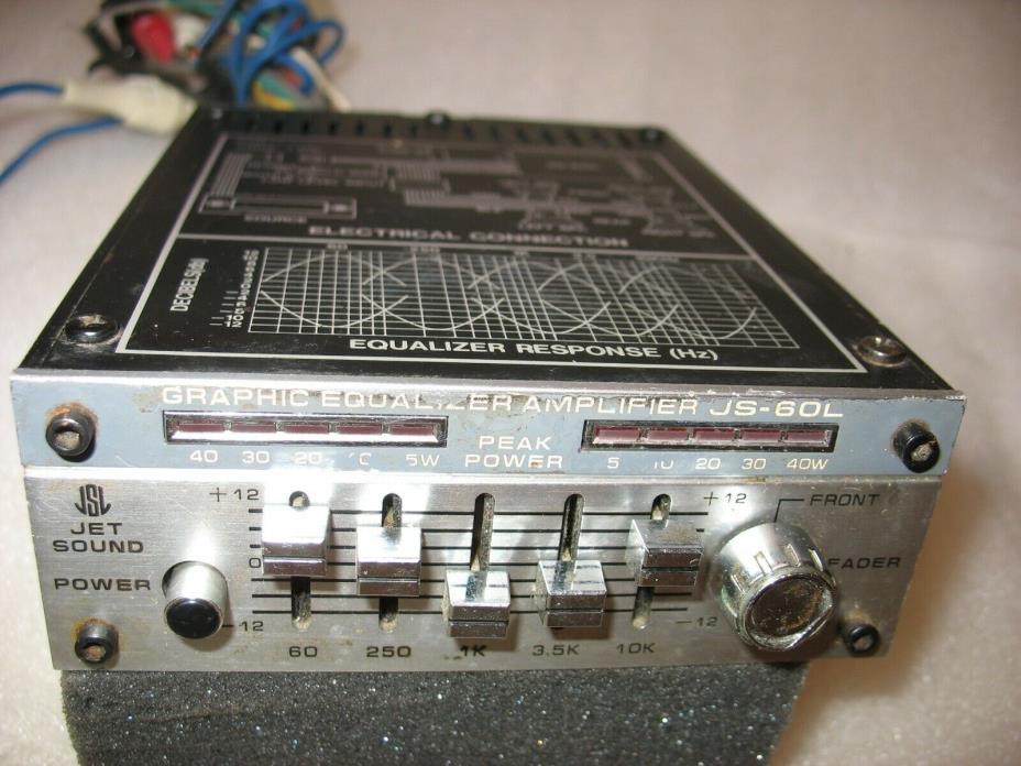 Vintage Jet Sound JS-60 Graphic Equalizer Amplifier For Car Stereo