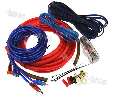 4 GAU 100A 2000W Car Amplifier RCA Wiring Fuse Audio Sound Speaker Cable