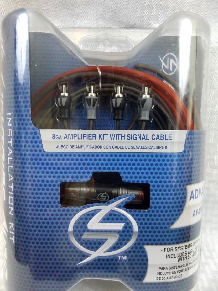 Lightning Audio 8ga. LA-81 Amplifier Installation Kit Advanced with Signal Cable