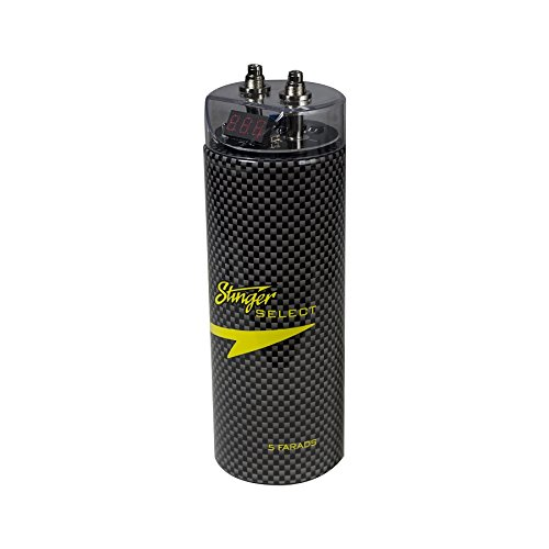 Stinger Select SSCAP5M Brushed Aluminum 5 Farad Digital Capacitor
