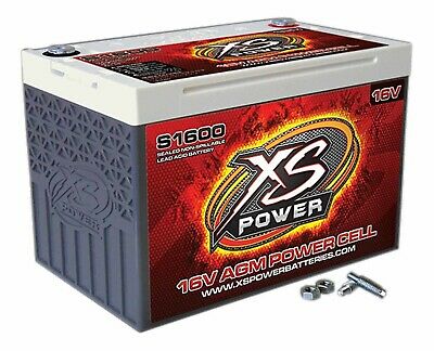 XS POWER BATTERY S1600 AGM Battery 16v 2 Post Lightweight - Free ship