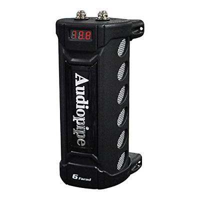 Audiopipe Farad Power Car Audio Capacitor Digital Display Black