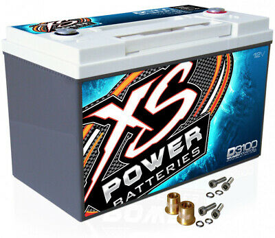 XS Power D3100/12V AGM 5000A Car Audio Battery/Cell Free 580 Top-Post Terminal
